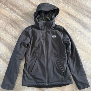 The North Face Women's Black Windwall Insulated Primaloft Hooded Jacket Small